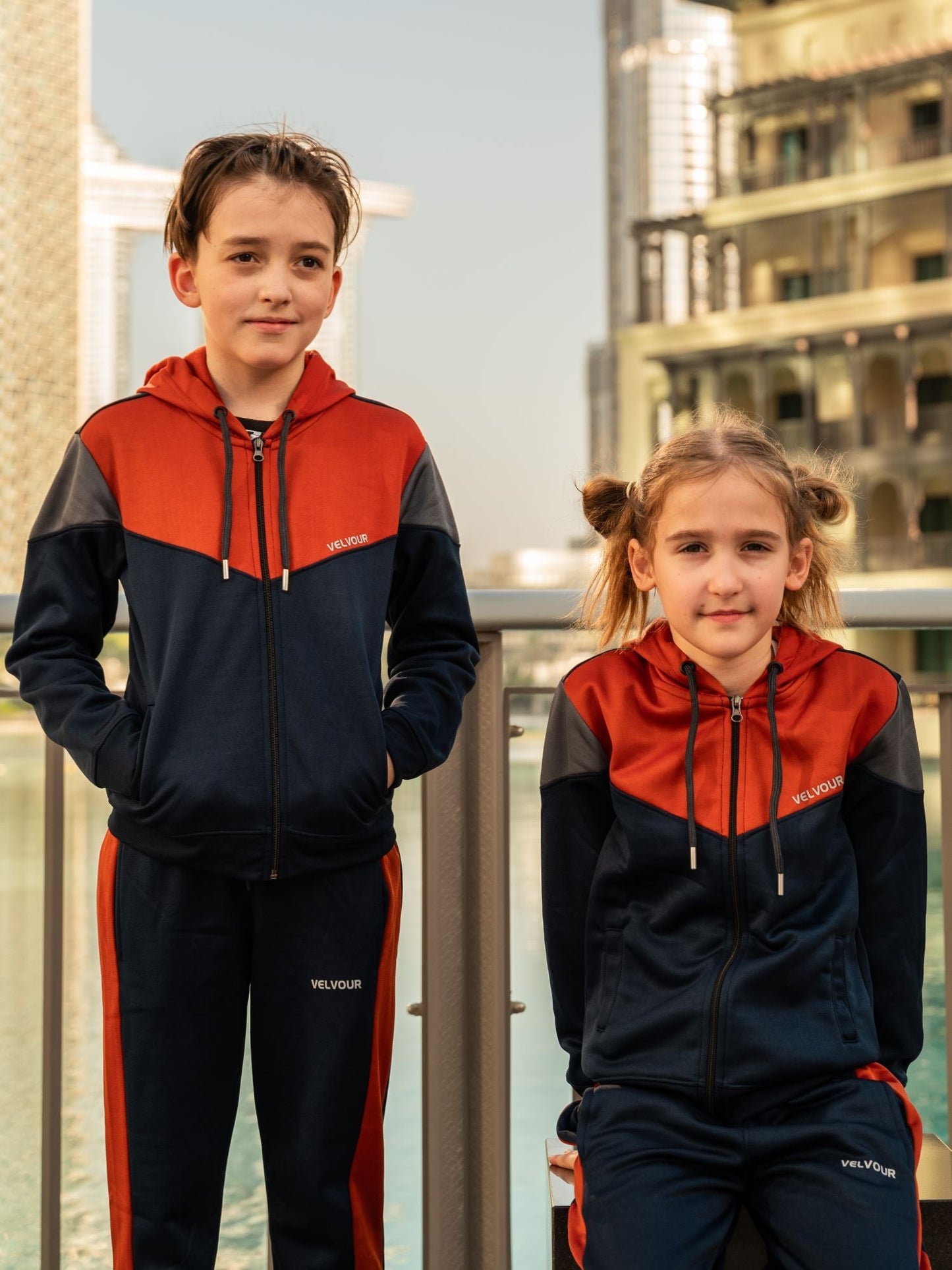 Velvour Fleece Hooded Tracksuit-VWT29-B