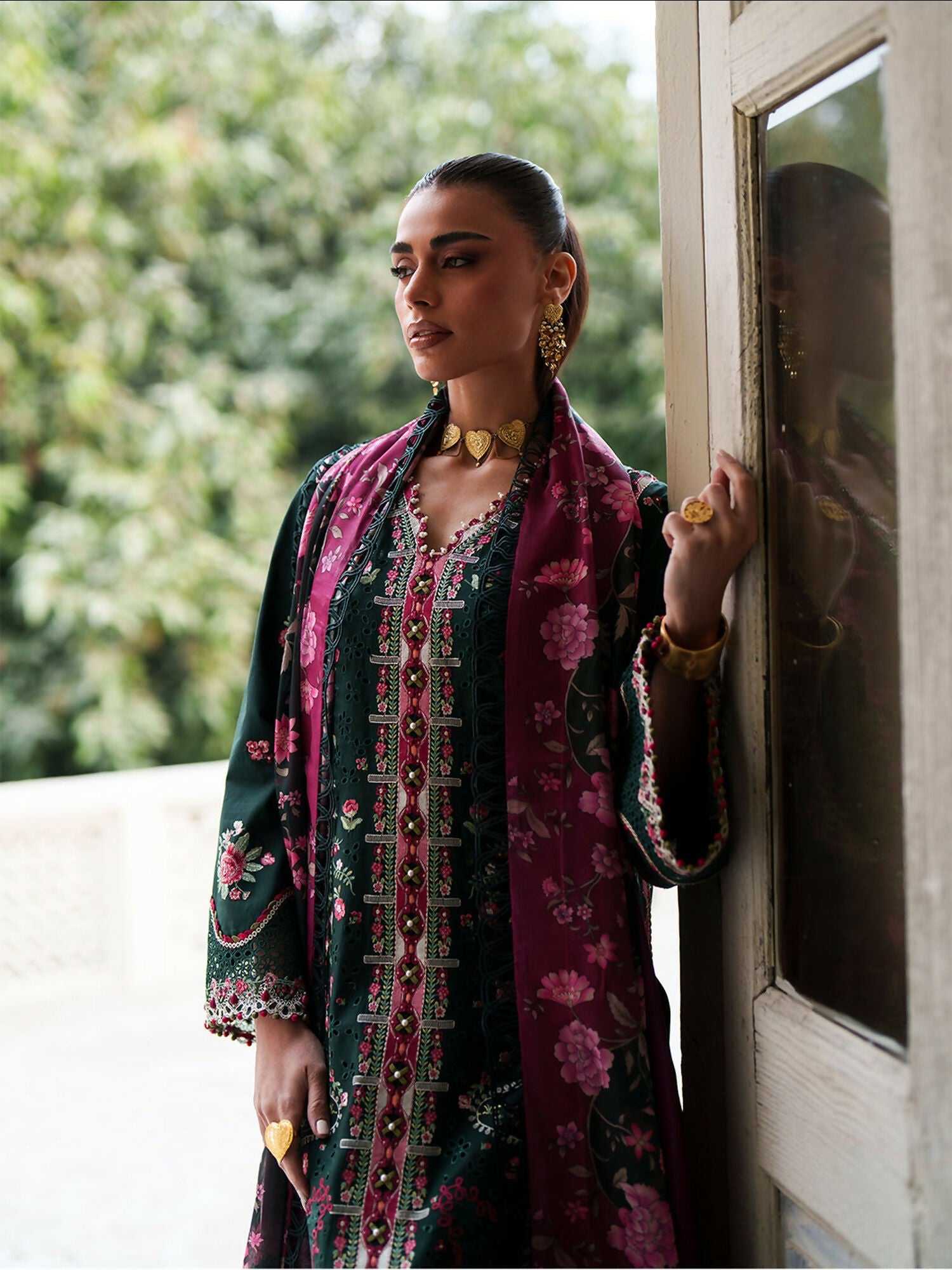 Binilyas Heritage Dore Summer'26 Lawn Embroidered Stitched 3-Piece Suit-174-B