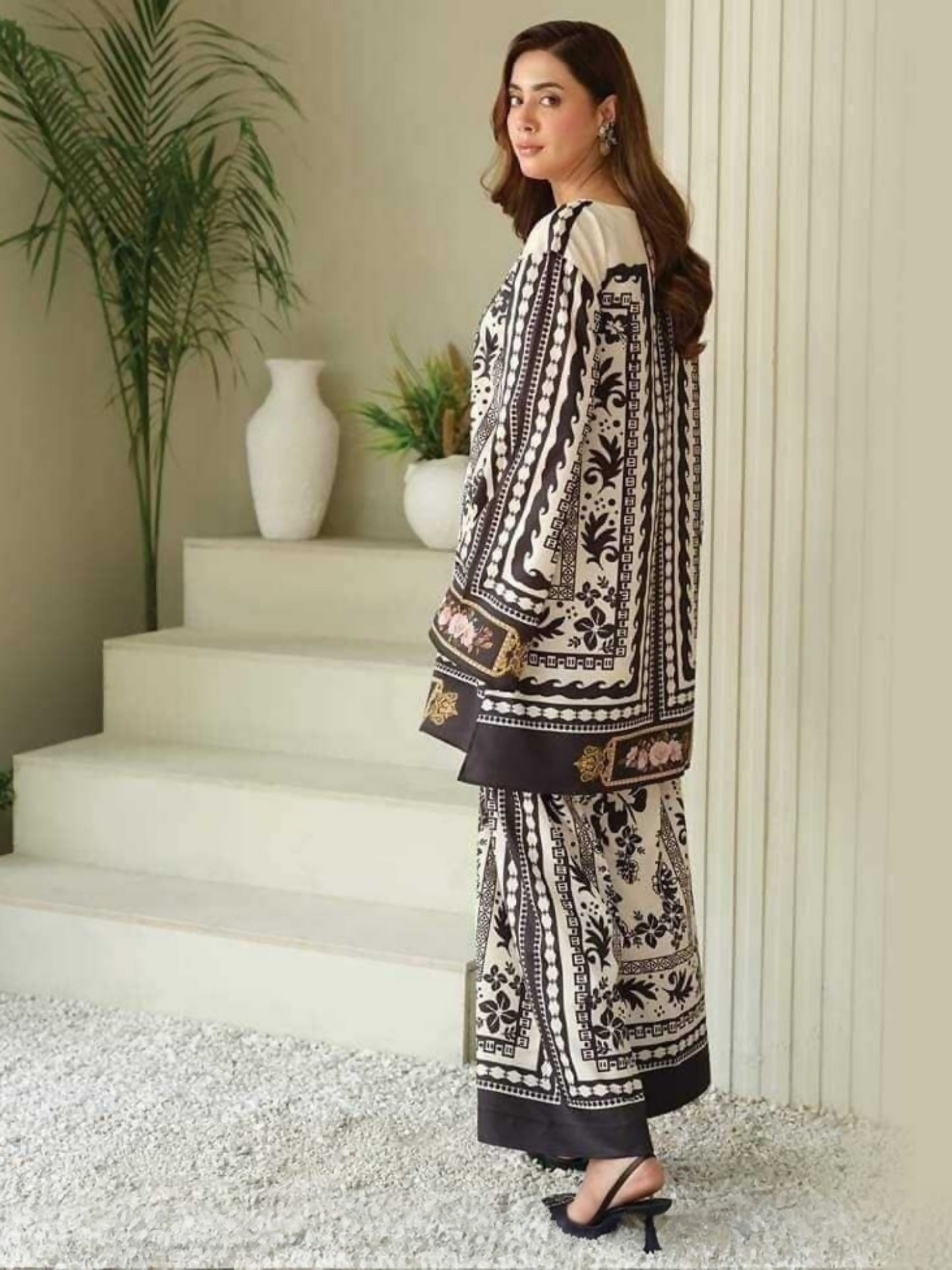 MH Cloth House Poly Lawn Printed Co-Ord Set-Manchali