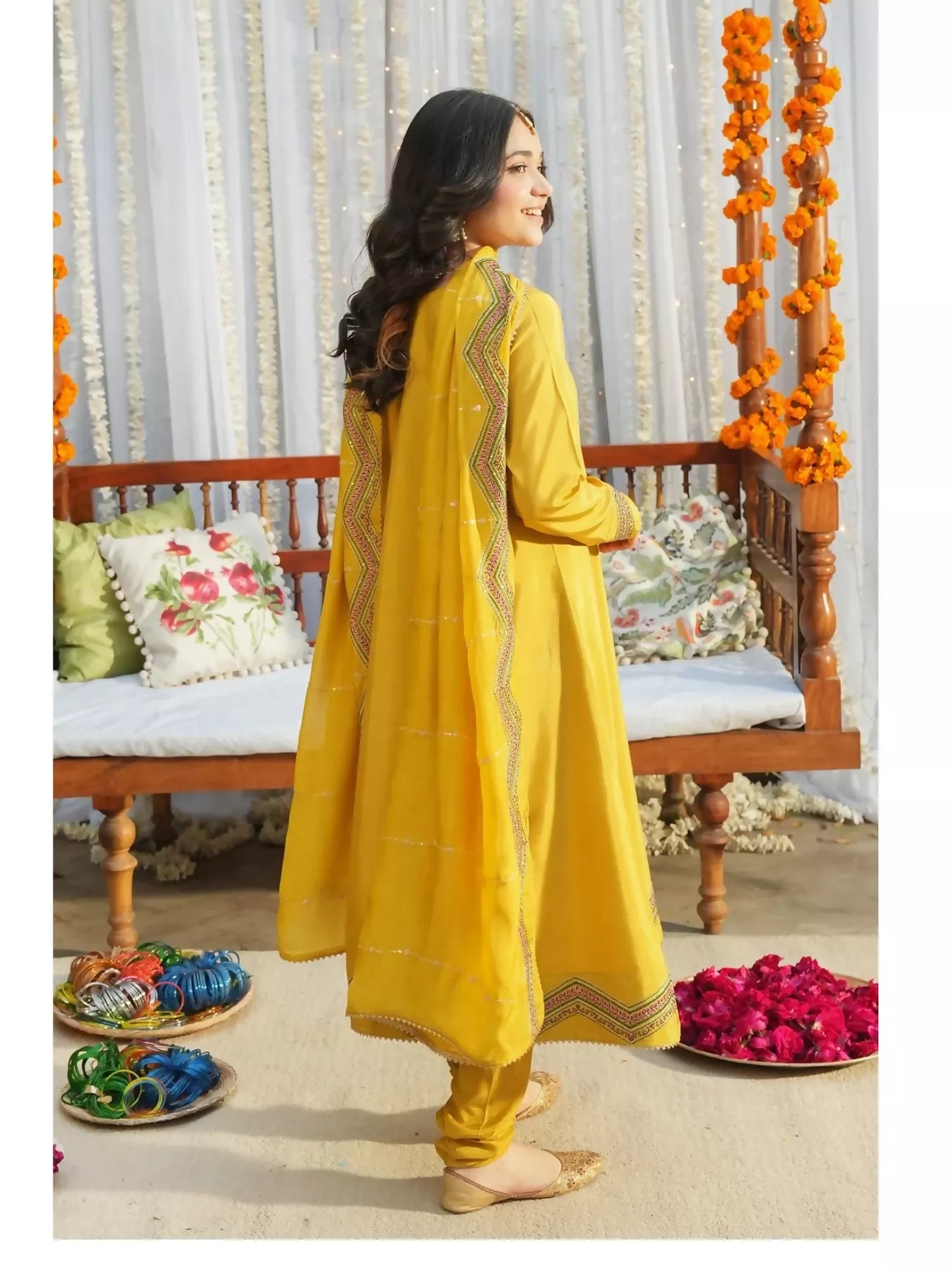 Panache Apparel Noore Eid Edit Sheesha Silk Embroidered Stitched Suit-Zivaa