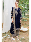 Panache Apparel Velvet Edit Micro Velvet 9000 Embroidered Stitched Suit-Zircon
