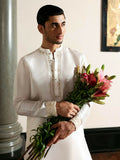 Hussain Rehar The Scent Luxury Pret SS'25 Raw Silk Embellished 2-Piece Suit-Vellin