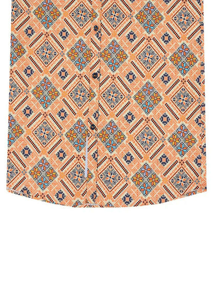 Jupiter Protected Square Printed Shirt-11534
