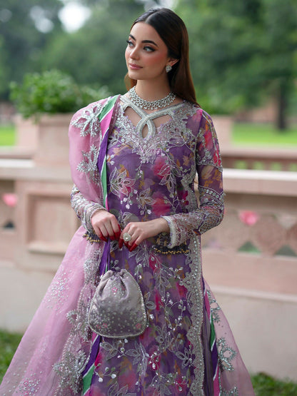 Parishay Ranibagh Luxury Formals Organza Embroidered Stitched 3-Piece Suit-Gulzaar