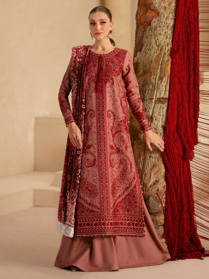 Binilyas Saqqara Kotrai Embroidered Stitched 3-Piece Suit-161-B