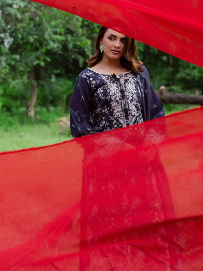 Parishay Rang e Sarma Khaddar Embroidered Stitched 3-Piece Suit-SAR-12