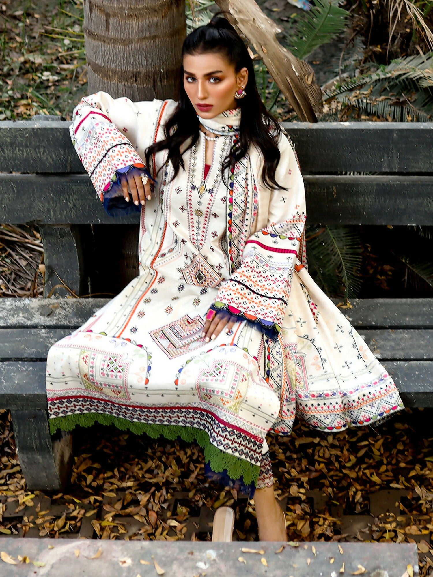 Binilyas Kotail Embroidered Unstitched 3-Piece Suit-764-A