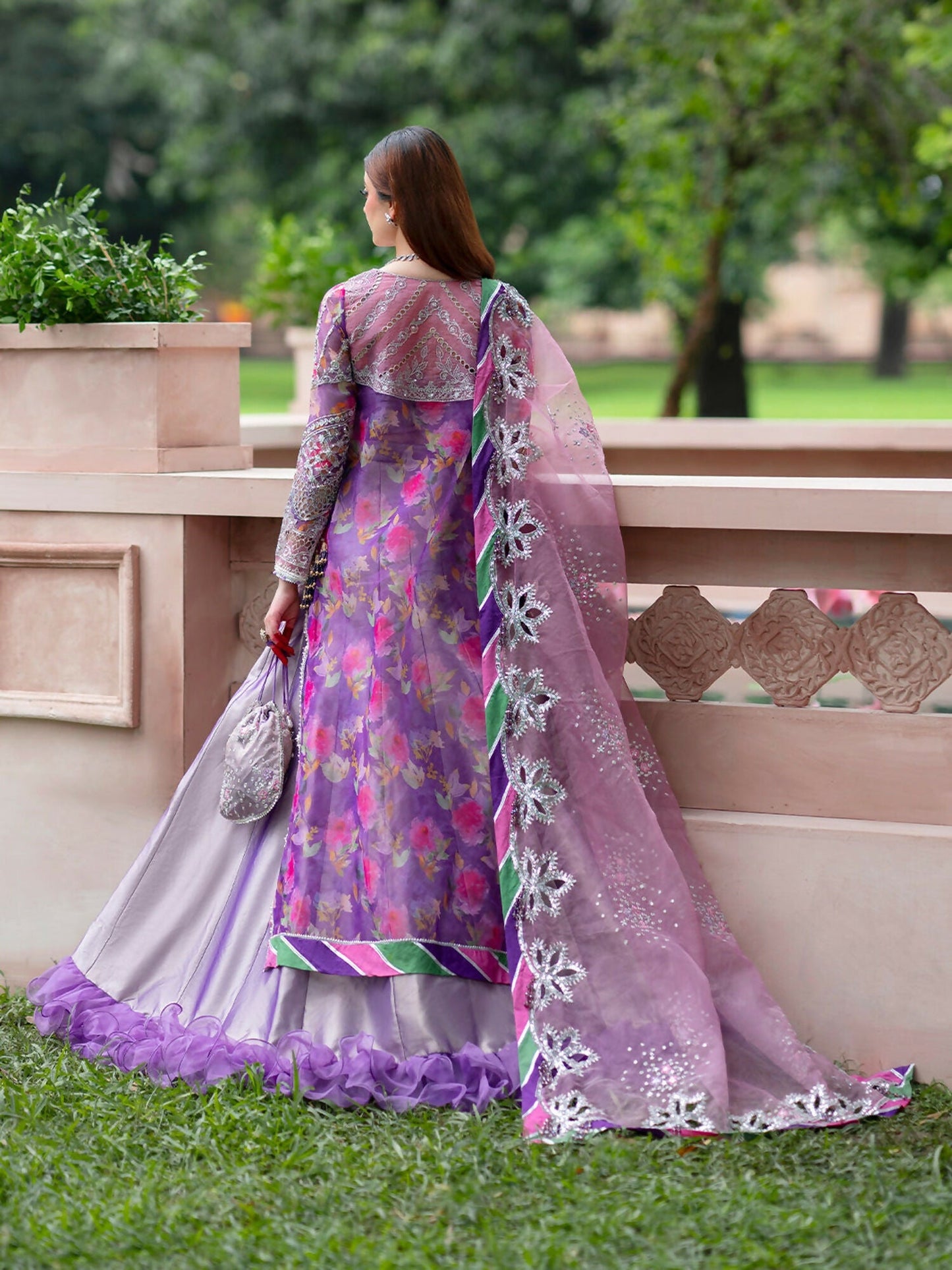 Parishay Ranibagh Luxury Formals Organza Embroidered Stitched 3-Piece Suit-Gulzaar