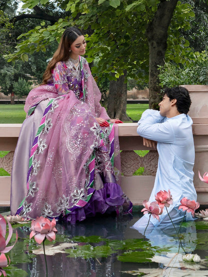 Parishay Ranibagh Luxury Formals Organza Embroidered Stitched 3-Piece Suit-Gulzaar