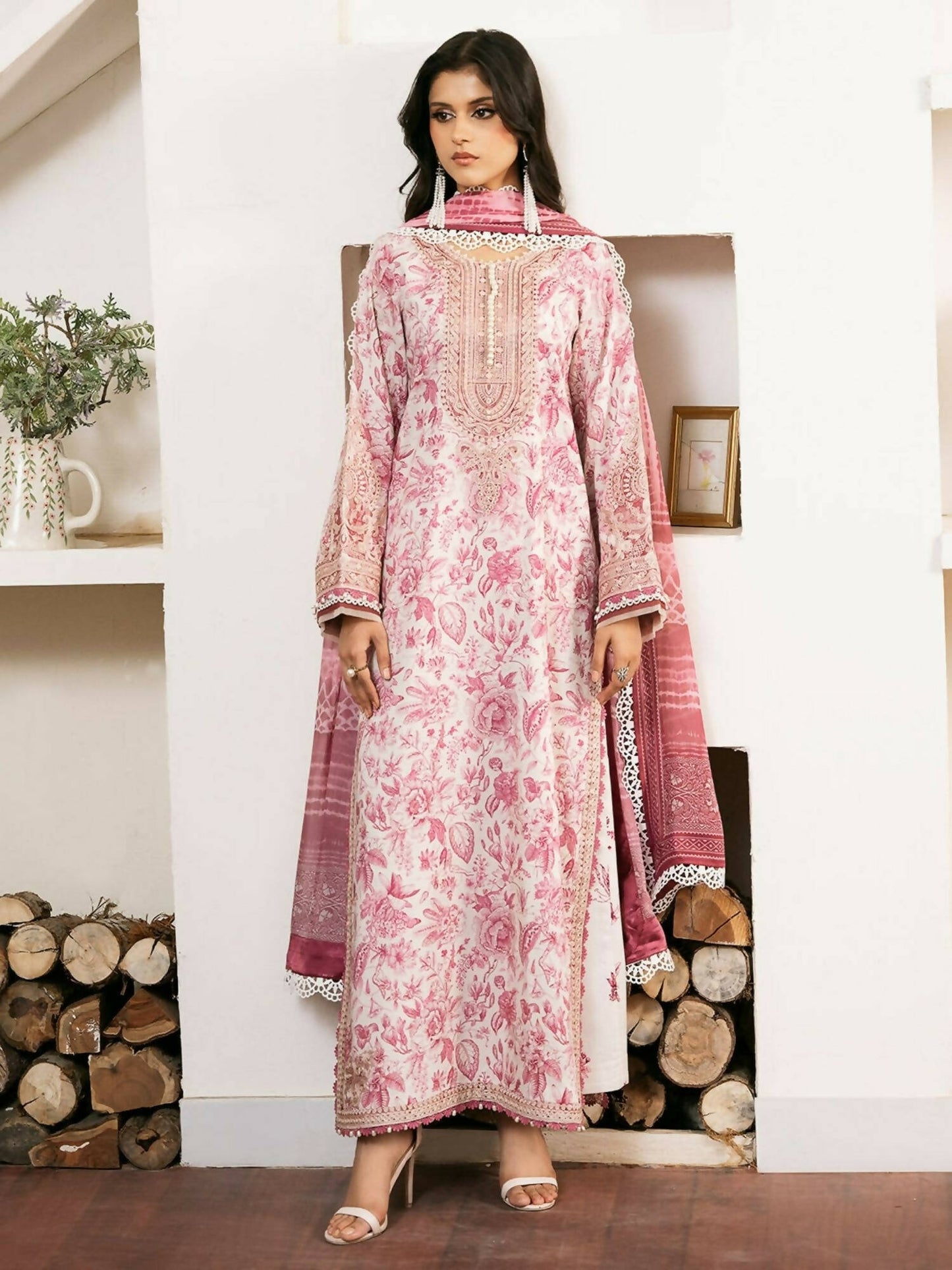 Binilyas Noura Summer Lawn Embroidered Unstitched 3-Piece Suit-74-B