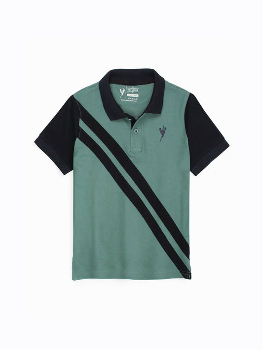 Classic boys’ plain half-sleeve polo with a tipped collar and embroidered logo, made from breathable piqué fabric for cool summer wear.