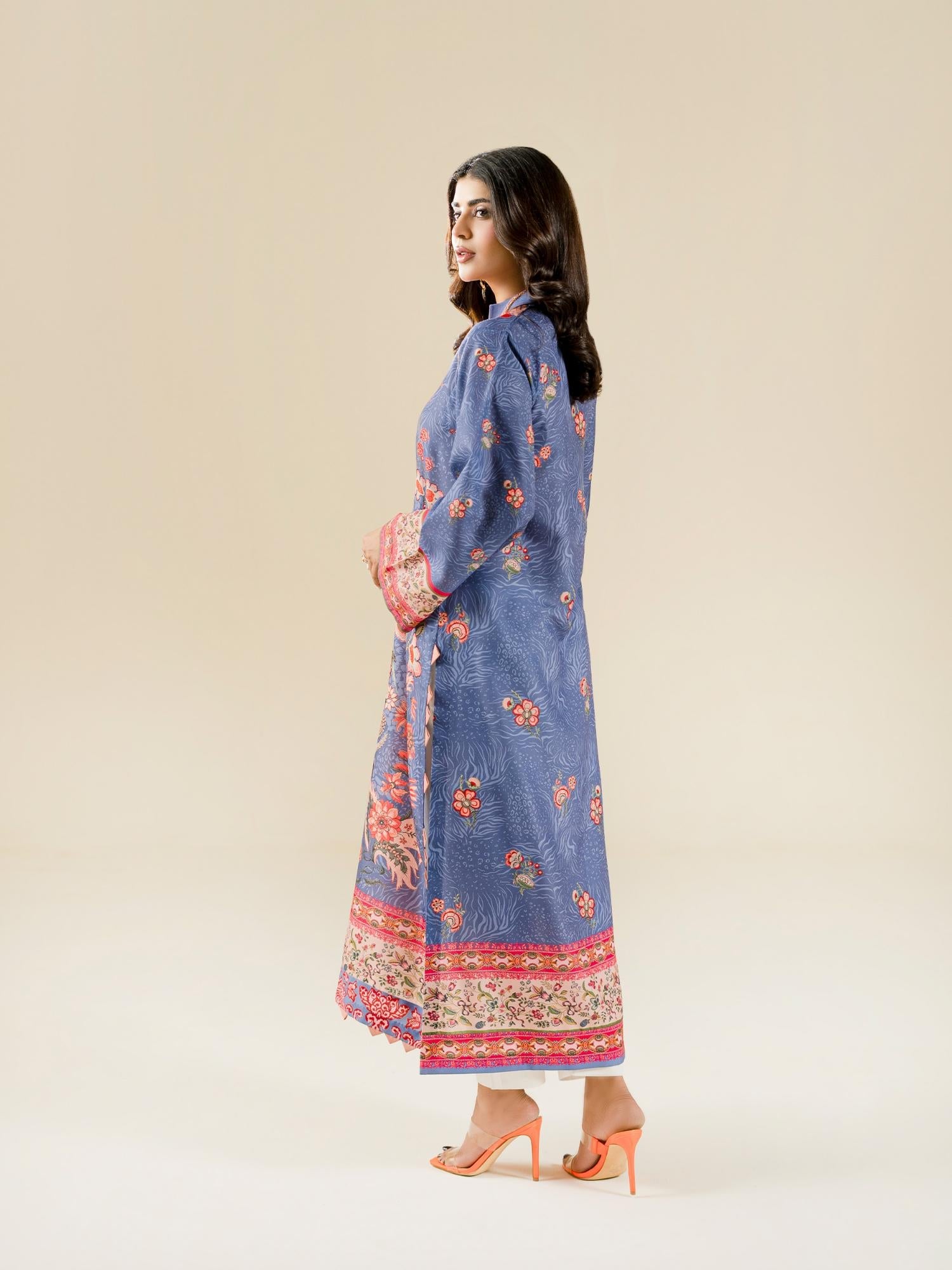 Blue Rabazka Blended Lawn Printed Stitched Shirt-WRTW-PLW-S26-1PC-07