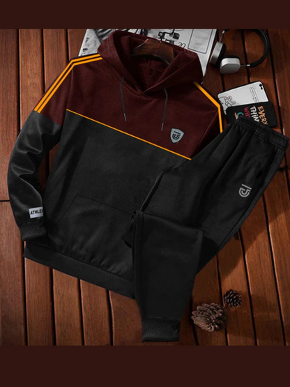 Jupiter Printed logo Premium Contrast Panel Track Suit-12882