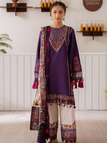 Joolie By Saira Rizwan Lawn Embroidered Unstitched 3-Piece Suit-Elif-B-SRL25-05