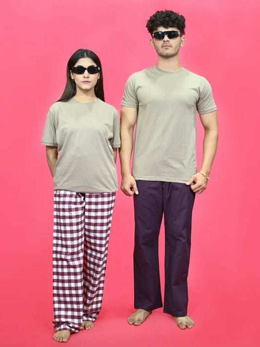 Funky's Printed Checked Loungewear Trouser-14627
