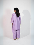 HU Studios Karam Collection Lawn Embroidered Stitched 2-Piece Suit-Purple