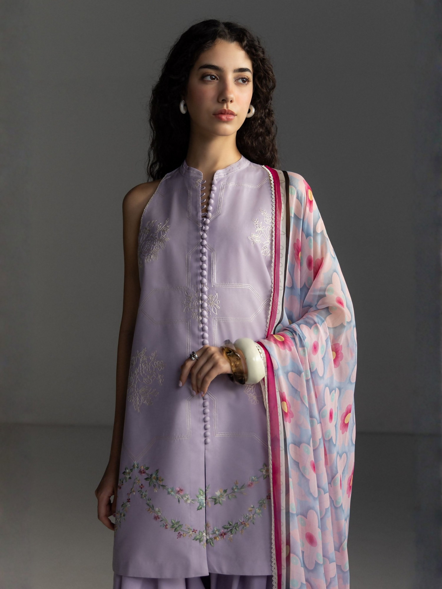 COCO by Zara Shahjahan Lawn'26 Embroidered Unstitched 3-Piece Suit-Rivae-1A