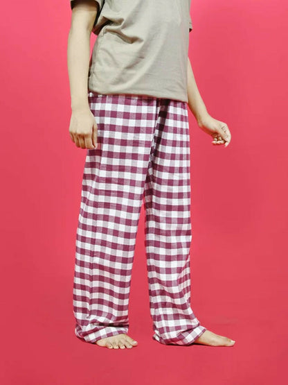 Funky's Printed Checked Loungewear Trouser-14627