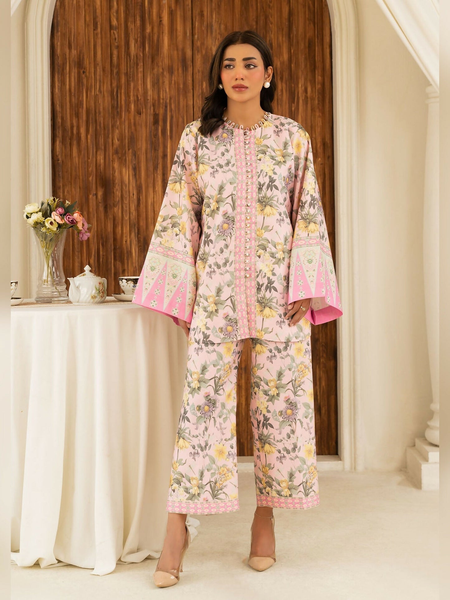 Allure By IH Summer Dreams Lawn Silk Printed Co-Ord Set-Bloom