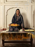 Hussain Rehar Massarat Festive Unstitched'25 Raw Silk Embroidered 3-Piece Suit-Rabab