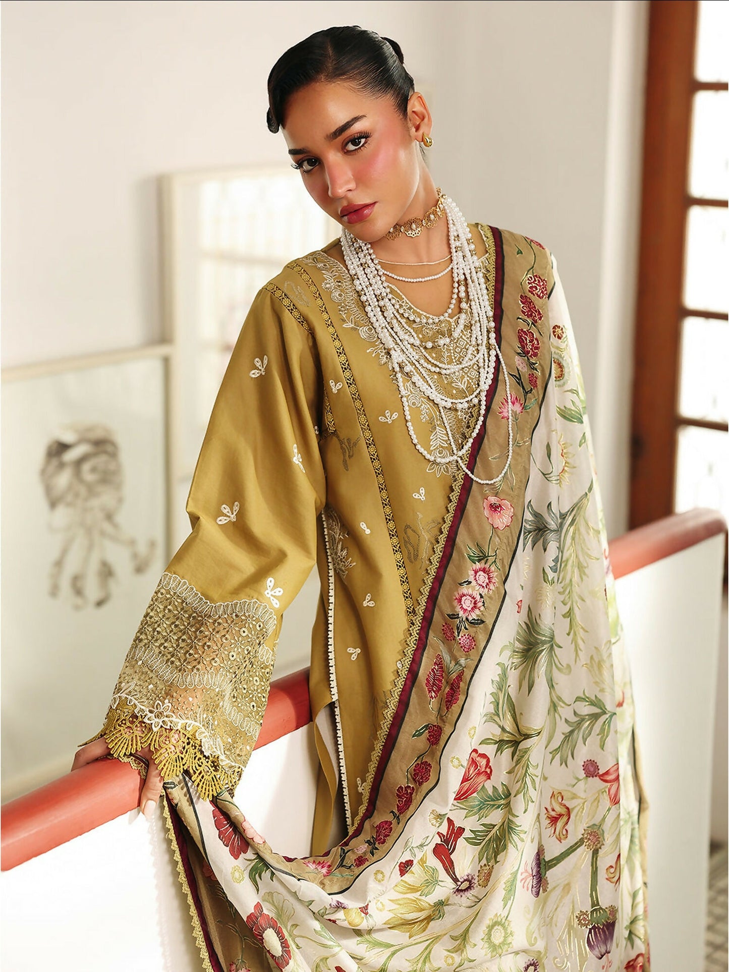 Binilyas Lumina Summer Lawn Embroidered Unstitched 3-Piece Suit-L76-B