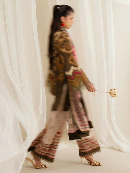 Binilyas Eres Bonita Viscose Embroidered Stitched 3-Piece Suit-1102-B