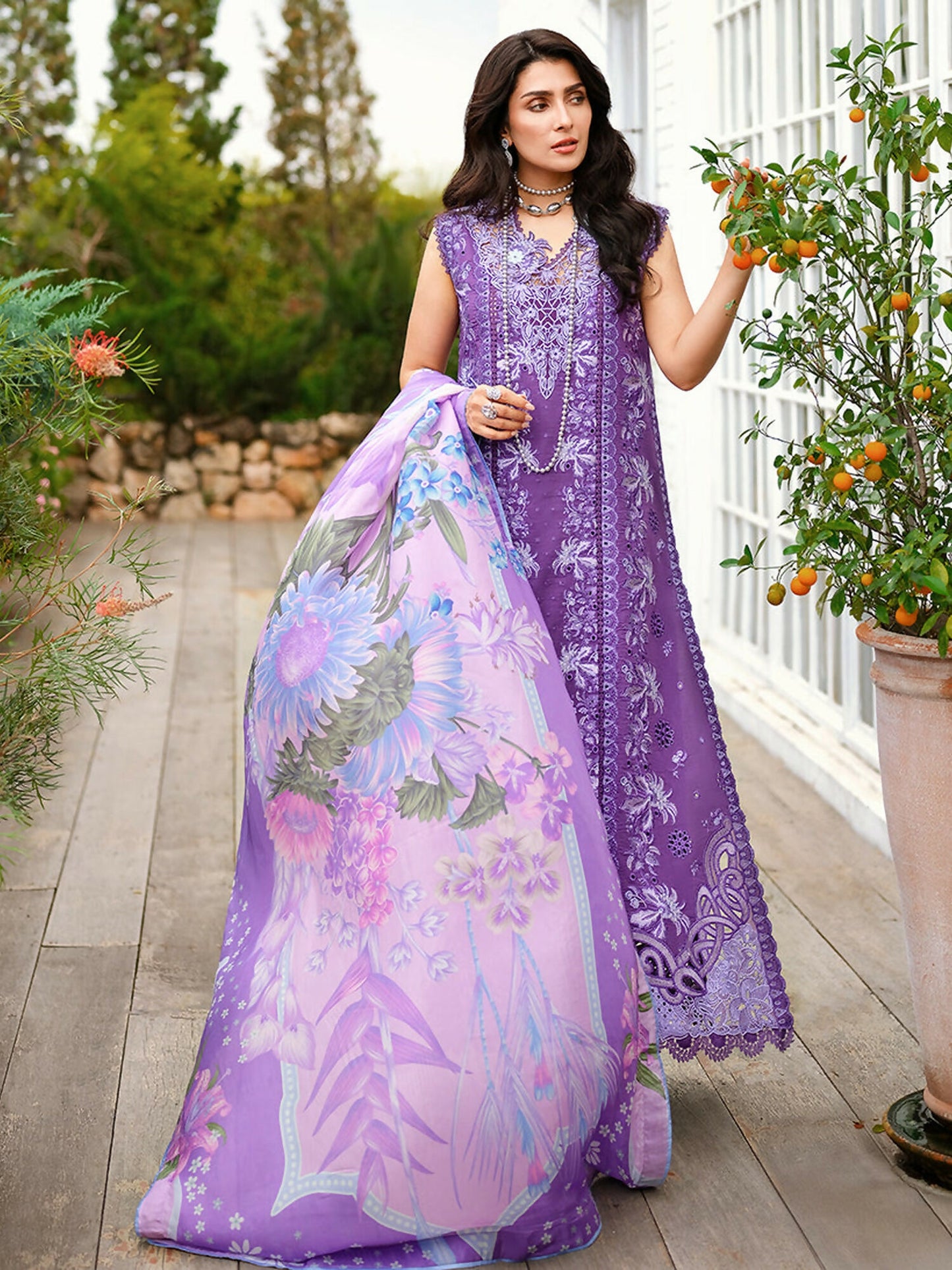 Mushq A Moi Luxury Lawn Embroidered Unstitched 3-Piece Suit-Lovers Lane