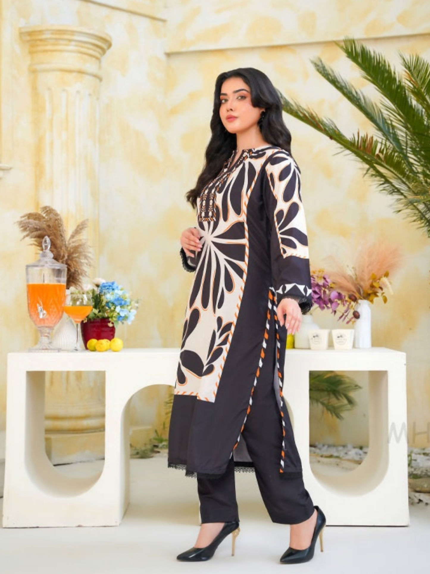 MH Cloth House Poly Lawn Printed Co-Ord Set-Lail