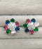 H&A Jewellery Multicolor Floral Stud Earrings