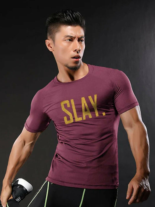 Jupiter Reflector Logo Stretch Compression Slay Print Dry Fit Tee-13559