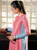 Hussain Rehar Pay Day Vol IV Raw Silk Stitched 2-Piece Suit-Hibiscus