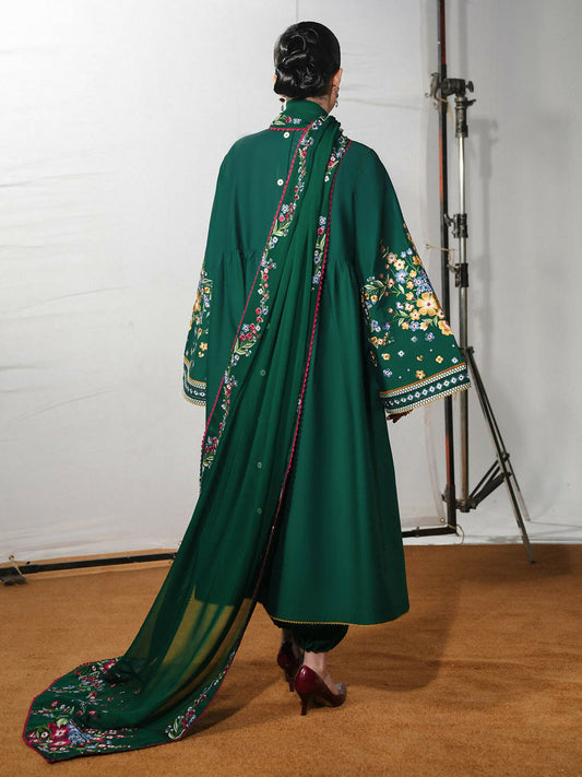 Jugnu by Hussain Rehar The Reserved View SS/Edit I Cotton Embroidered Unstitched 3-Piece Suit-Bezan