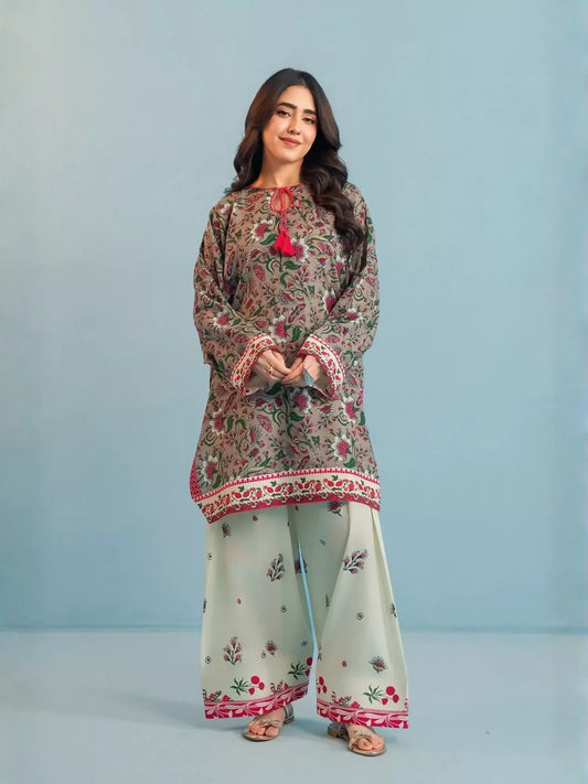 Panache Apparel Dear Summer Silk Lawn Printed Stitched Suit-Leafline