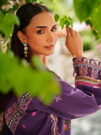 Parishay Ivy Bloom Viscose Embroidered Stitched 3-Piece Suit-IW-08