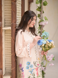 MH Cloth House Poly Lawn Printed Co-Ord Set-Nargis