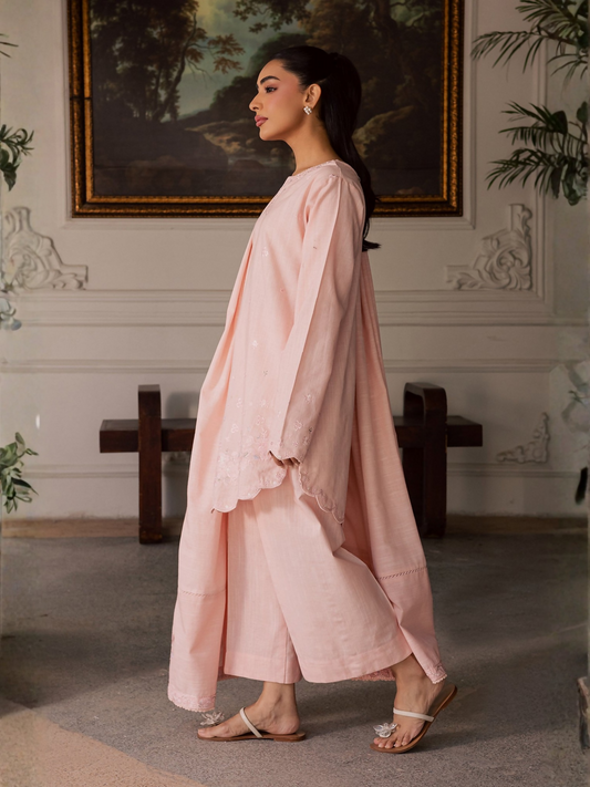 Mannat Clothing Laila Winter Pret '25 Karandi Embroidered Stitched Suit-Mina