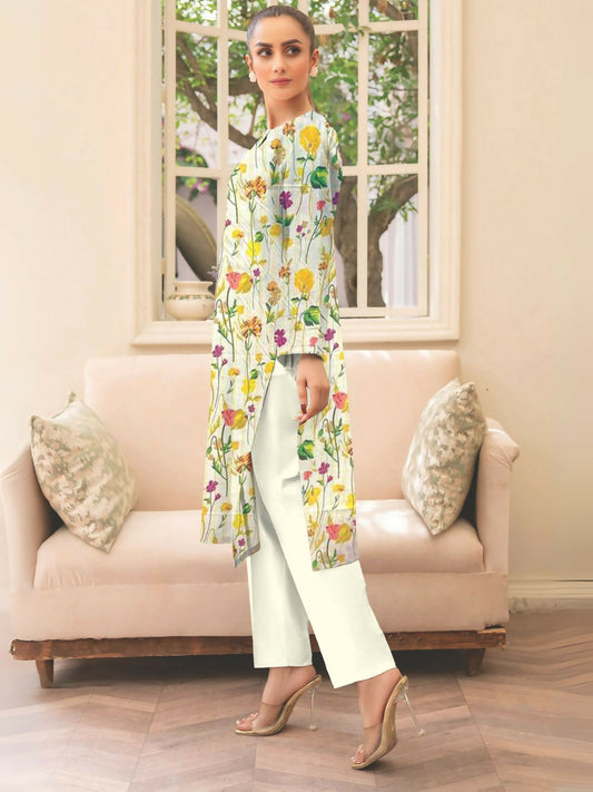 Cross Sketch Lawn Printed Unstitched 2-Piece Suit-Naina