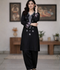 MAK Fashion Khaddar Embroidered Stitched 2-Piece Suit-Black Night