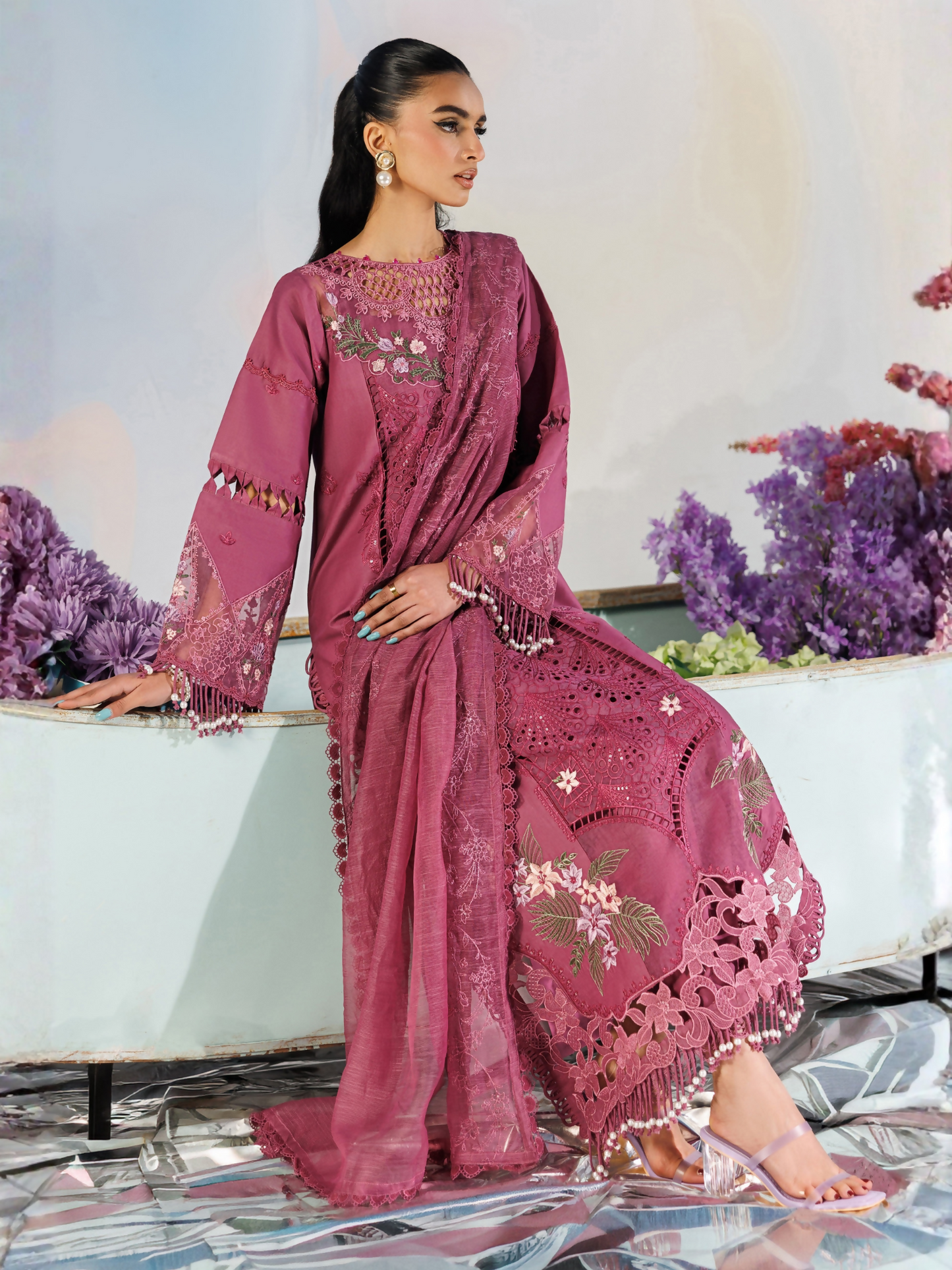 Parishay Shangrila Lawn Vol 2 Embroidered Unstitched 3-Piece Suit-ANG-04