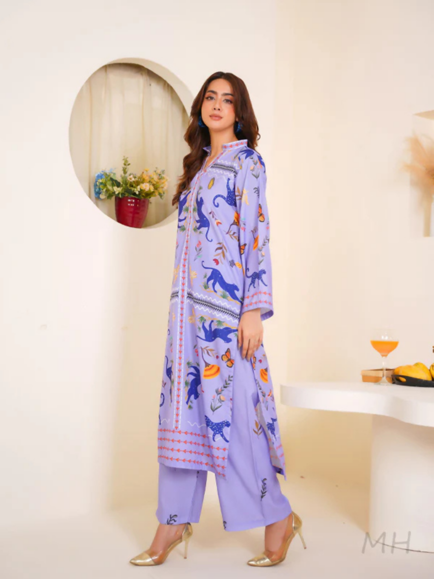 MH Cloth House Poly Lawn Printed Co-Ord Set-Ufaq