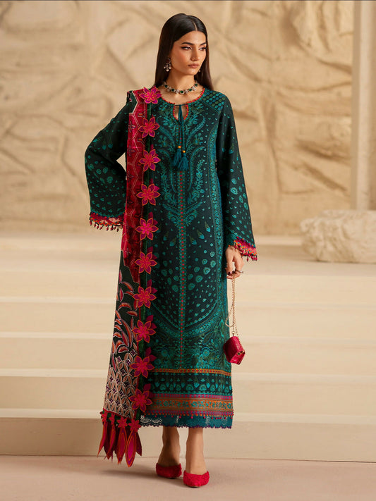 Binilyas Saqqara Kotrai Embroidered Unstitched 3-Piece Suit-166-B