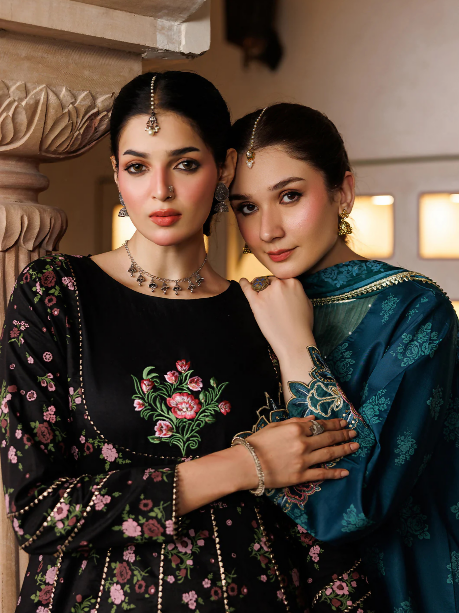 Green Panache Apparel Noor Mahal Cotton Printed Stitched Suit-Aabroo