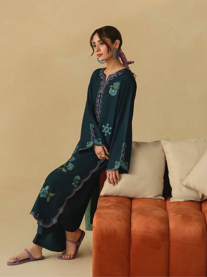 Mannat Clothing Boho Summer'26 Cotton Embroidered Stitched Suit-Riverleaf