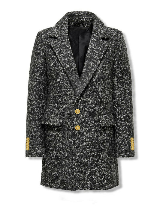 Black Jupiter Imported Wooluxe Executive Slub Black Coat-15087