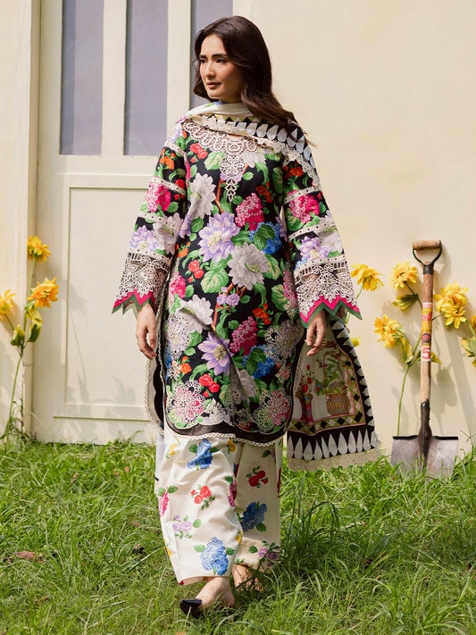 Mahnur Gardenia Khaddar Embroidered Unstitched 3-Piece Suit-GR-10