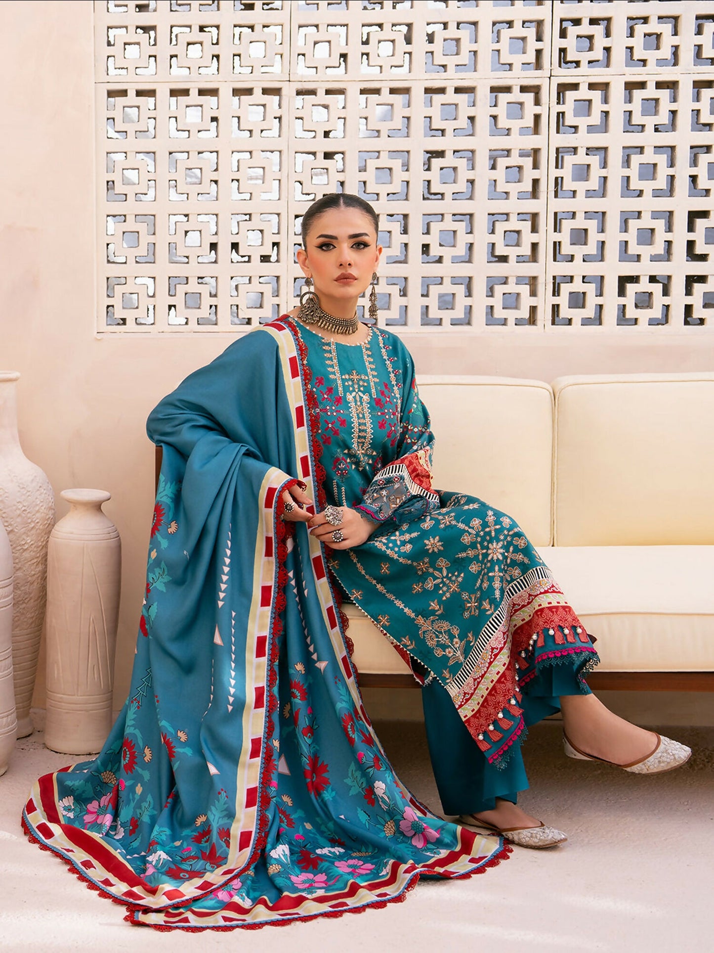 Binilyas Kotrai Embroidered Unstitched 3-Piece Suit-793-A