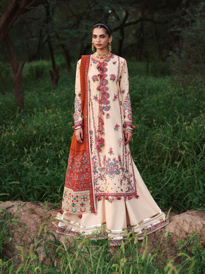 Hussain Rehar Karandi'25 Embroidered Unstitched 3-Piece-Riva