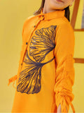 Velvour Girls Linen Embroidered Co-Ord Set-VG134-A