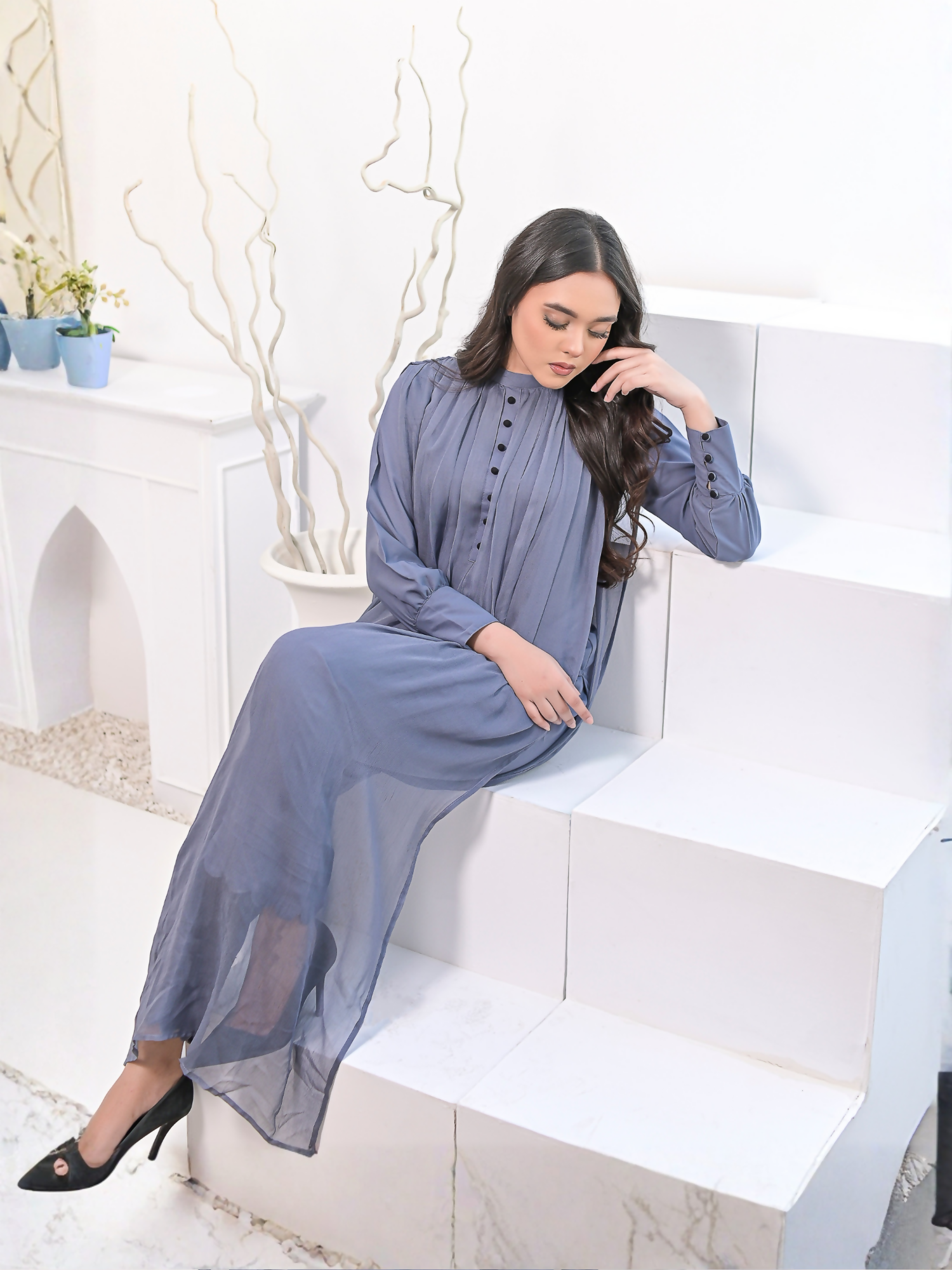 Ruby's Couture Haute & Chic Georgette Cape Set-Lexi