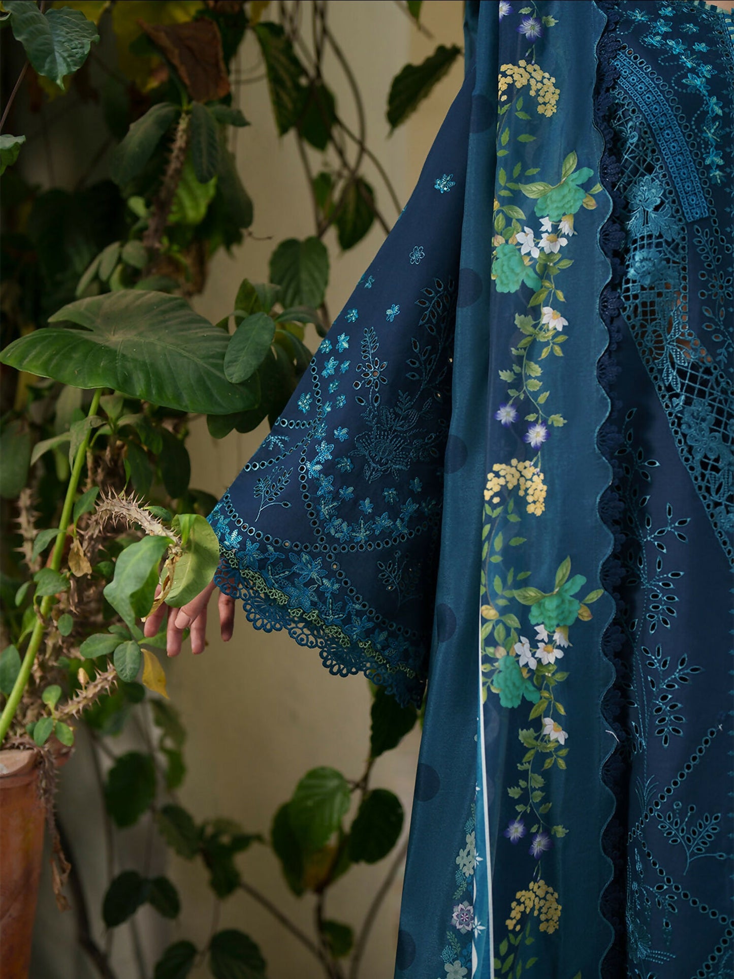 Blue Binilyas Heritage Dore Summer'26 Lawn Embroidered Stitched 3-Piece Suit-173-A